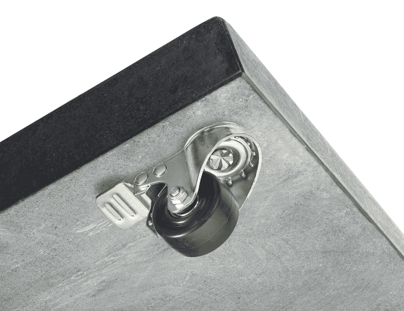 Parasolvoet-graniet-detail-zwenkwiel-Platinum-1