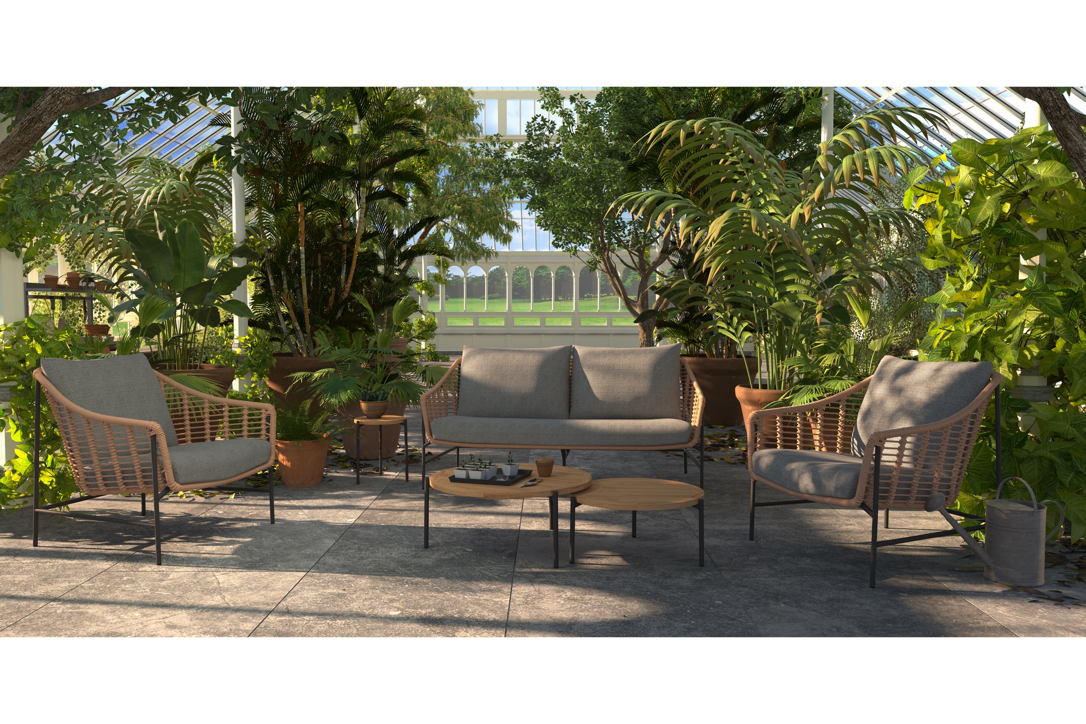 Timor lounge set with Yoga tables outdoor _01-1