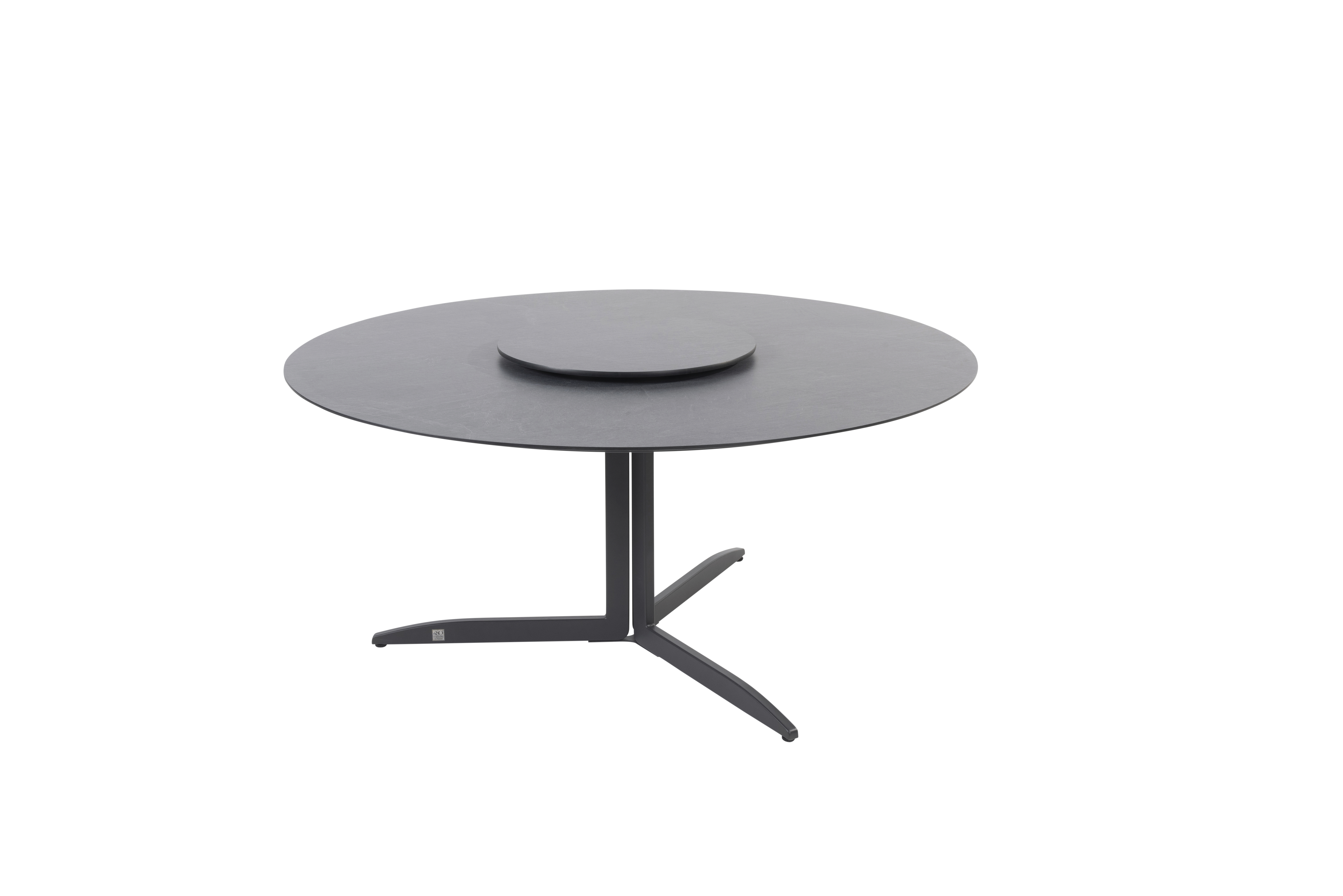 19890-19892-19933_ Embrace dining table round HPL slate anthracite with Lazy Susan 58cm 01-1