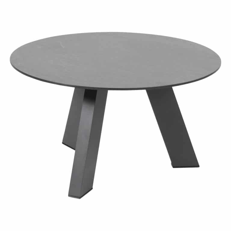 4 Seasons Outdoor Cosmic ronde(ø65) salontafel met slate antraciet HPL tafelblad en antraciet aluminium frame. 4 Seasons Outdoor