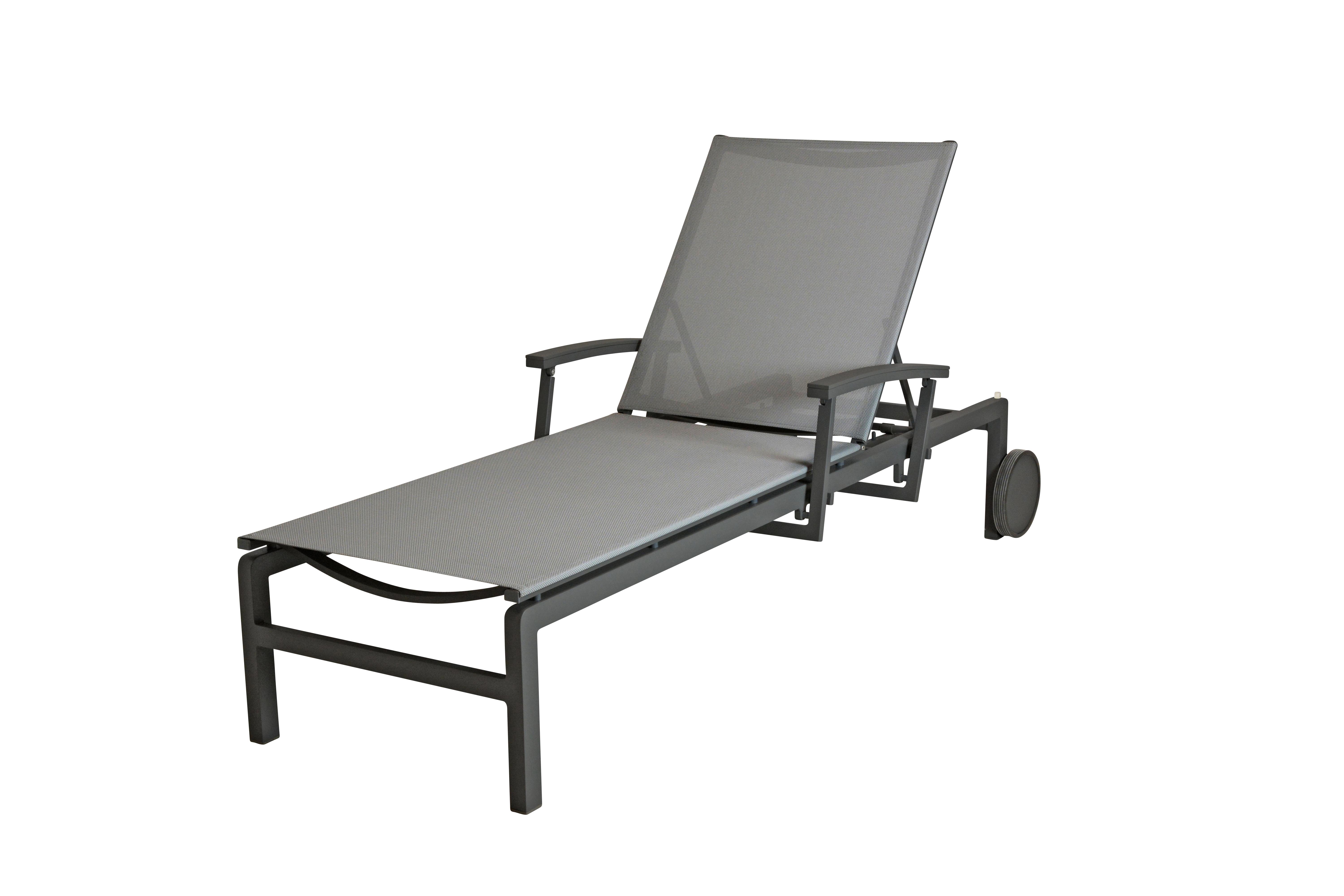 90475_Regina sunbed with reclining arms and wheels Matt Carbon-1