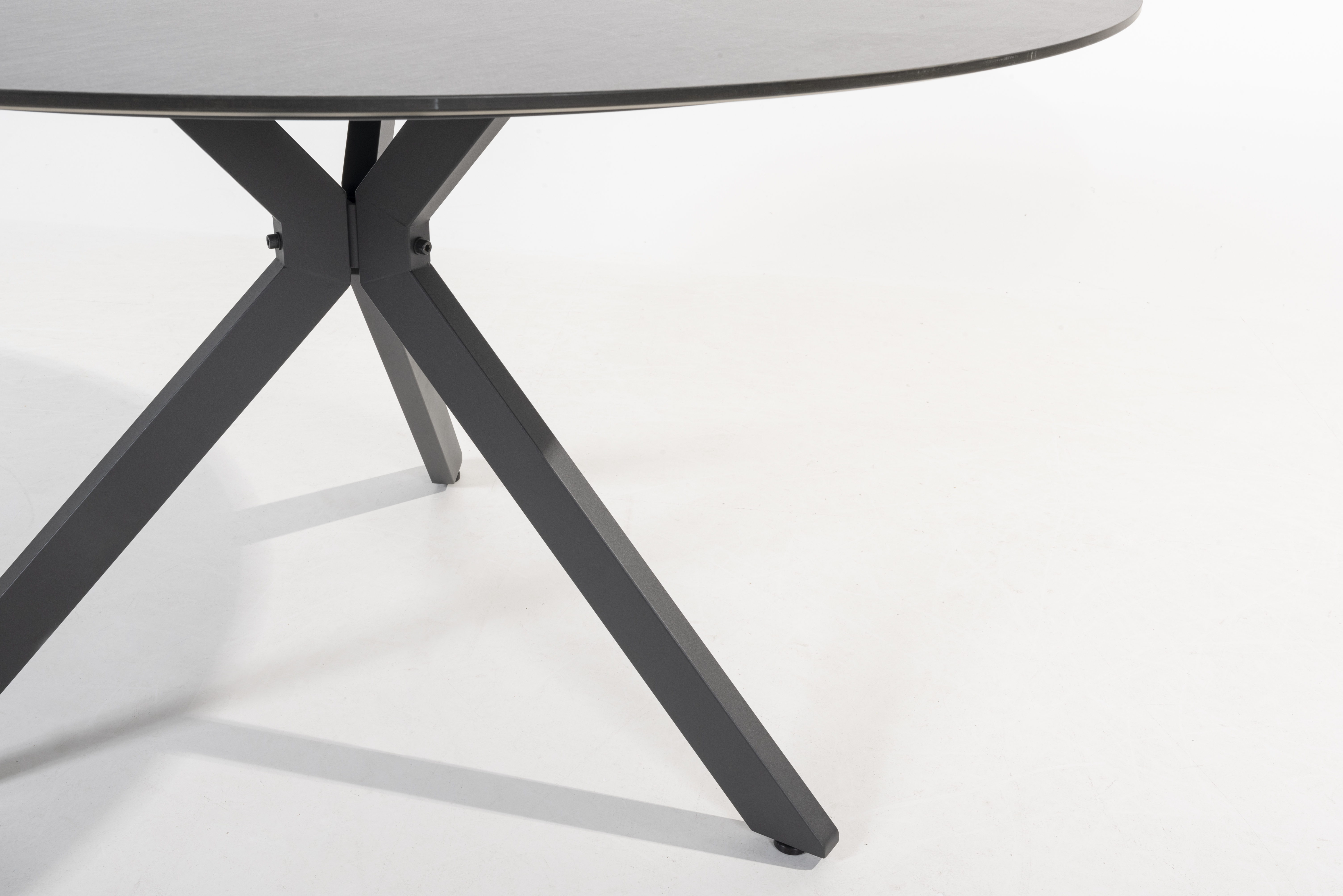 Locarno dining table 130cm HPL Slate anthracite detail _01