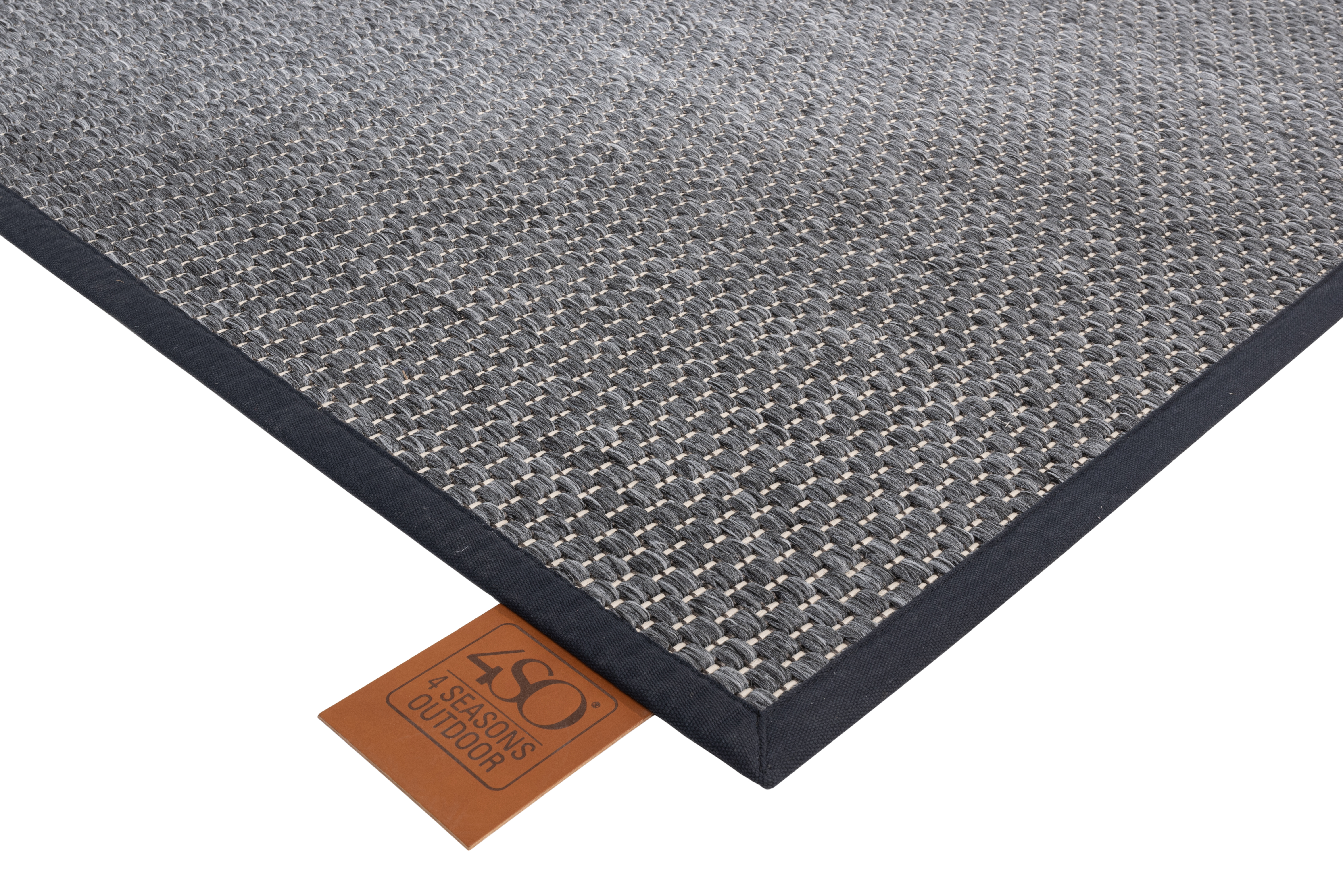 Outdoor rugs Anthracite fabric detail 04
